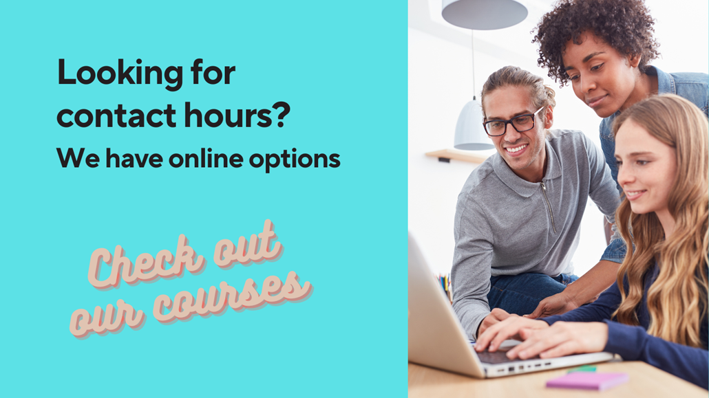 Online learning graphic explaining course options