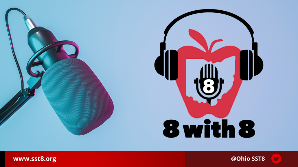 8 with 8 podcast logo