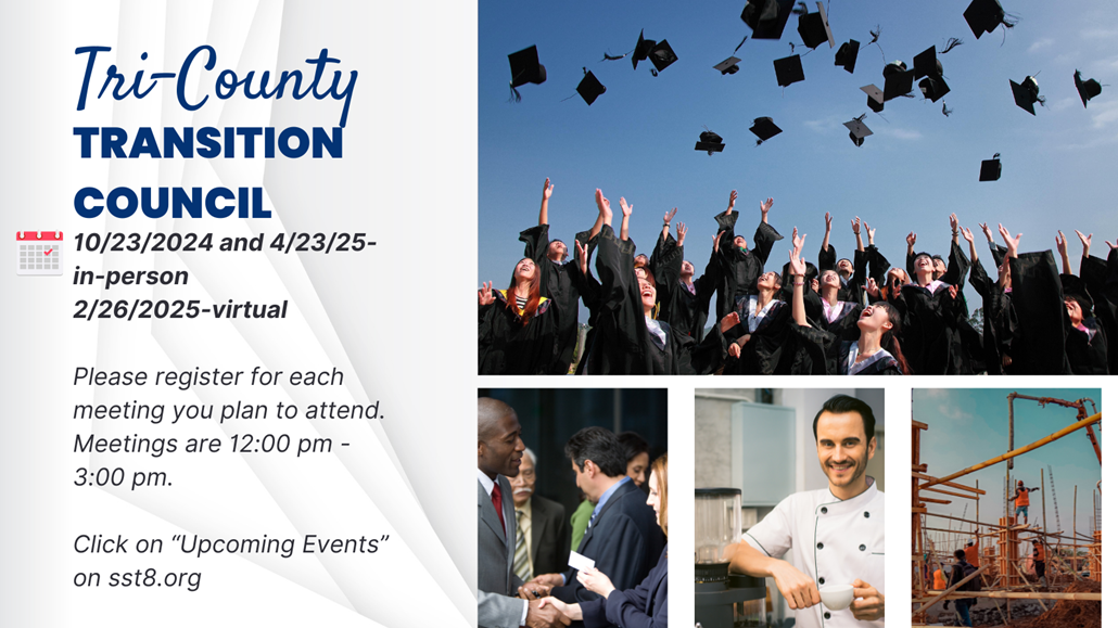 Tri County Transition County graphic with session information